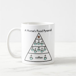 Taza De Café Pirámide de alimentos para café de una enfermera -