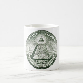 Taza De Café Pirámide de Illuminati del Freemason del billete