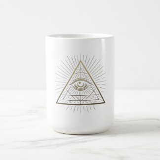 Taza De Café Pirámide mística — Emblema del ojo de la providenc