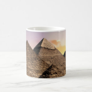 Taza De Café Pirámides De Giza Viaje Egipto Foto