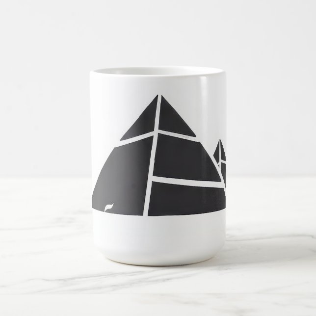 Taza De Café Pirámides negras y blancas (Centro)