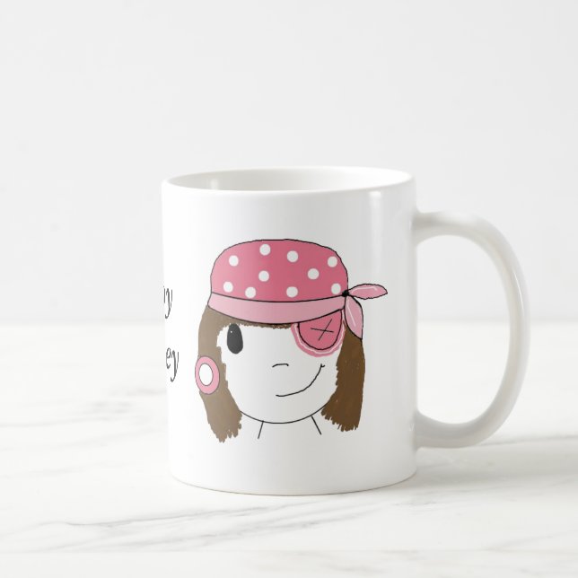 Taza De Café Pirata Chica rosa (Derecha)