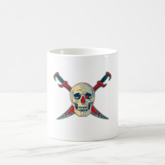 Taza De Café Pirata (cráneo) - Blanco Mug blanco clásico de 11  (Centro)