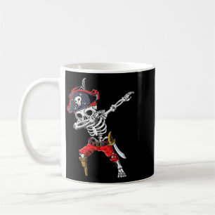 Taza De Café Pirata esqueleto haciendo dab