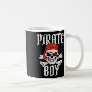 Taza De Café Pirata Niño Halloween Calavera y Huesos Cruzados P