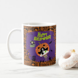 Taza De Café Pirata skeleton cat