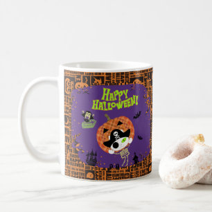 Taza De Café Pirata skeleton cat