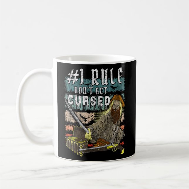 Taza De Café Piratas barba de cráneo pirata no se maldicen con  (Izquierda)