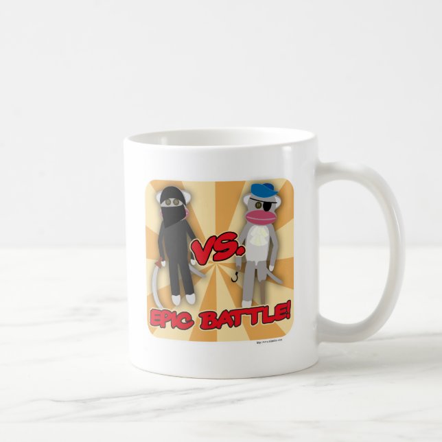 Taza De Café Piratas Vs. Monos Ninja (Derecha)