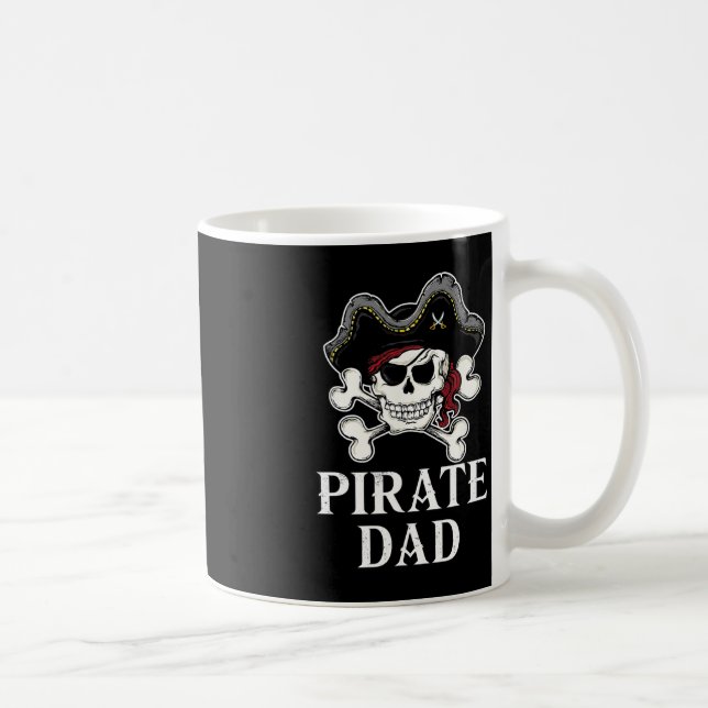 Taza De Café Pirate Dad Diversión Halloween Disfraces Pirata (Derecha)