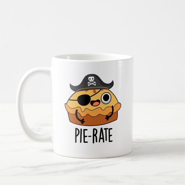 Taza De Café Pirate Pie Pun (Izquierda)