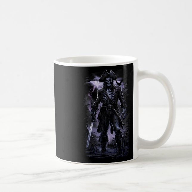 Taza De Café Pirate Skeleton Ghost Ship Fiesta de disfraces de  (Derecha)