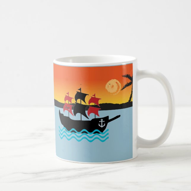 Taza De Café Pirates Ship Mug (Derecha)