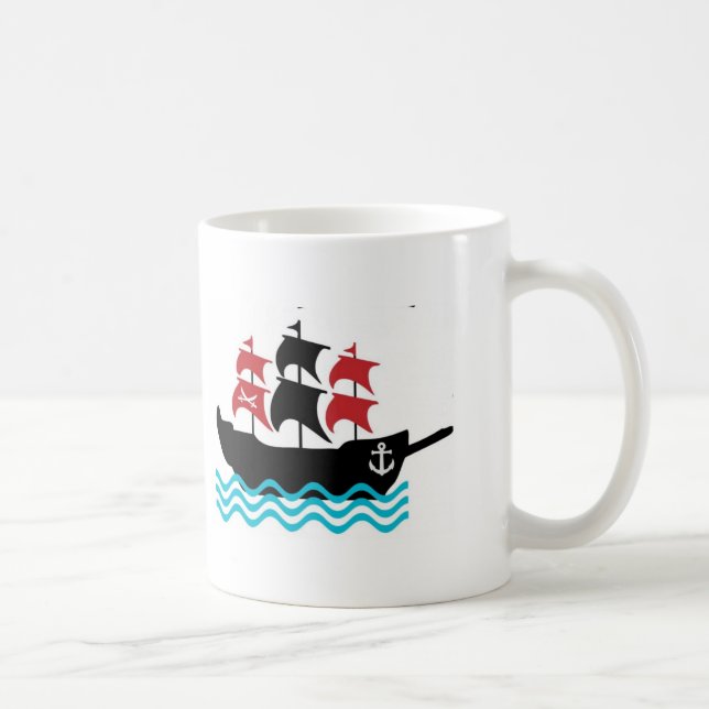 Taza De Café Pirates Ship Mug (Derecha)