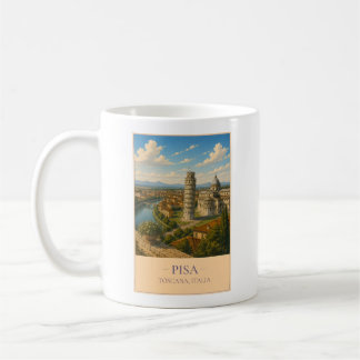 Taza De Café Pisa, Italy – Vintage Travel Mug