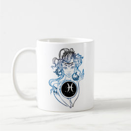 Taza De Café Pisces Art Deco Lady