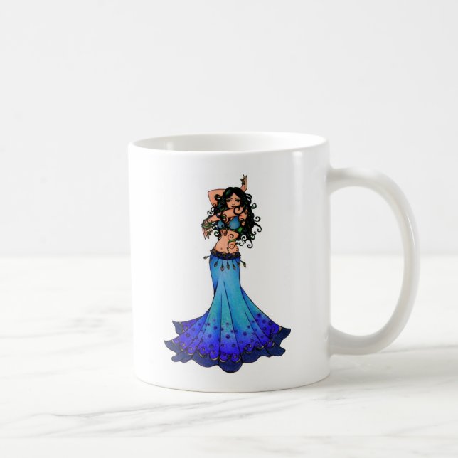 Taza De Café Pisces Belly Dancer Art (Derecha)
