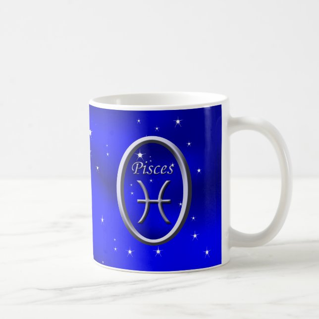 Taza De Café Pisces Starry Night Mugs (Derecha)