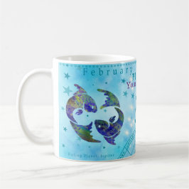 Taza De Café Pisces Vintage Zodiac Astrología Personalizado