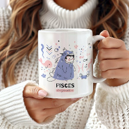 Taza De Café Pisces Zodiac Mug, Cute Pisces Mug, Astrológico