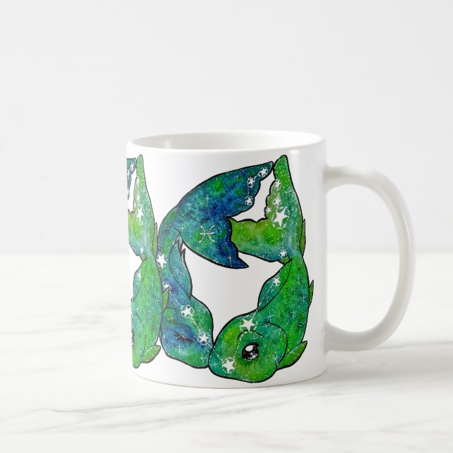 Taza De Café Pisces Zodiac Sign (Derecha)