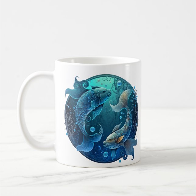Taza De Café Pisces Zodiac Star Sign Coffee Mug (Izquierda)