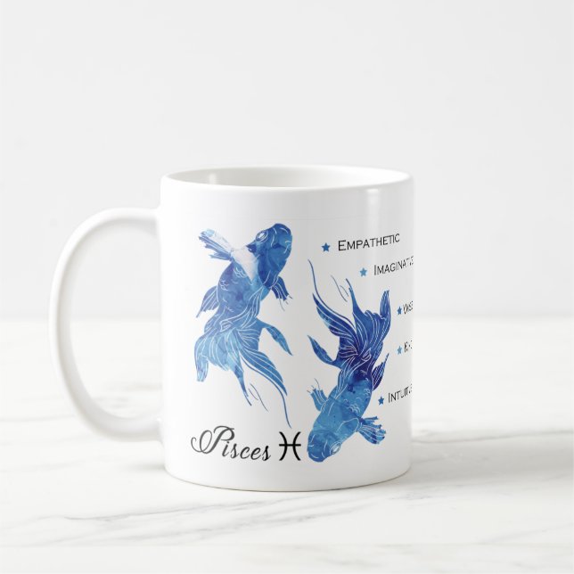 Taza De Café Pisces Zodiac Traks Mug (Izquierda)