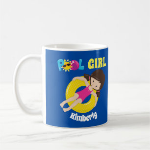 Taza De Café Piscina Cuta Chica Personalizado Niños Equipo De 