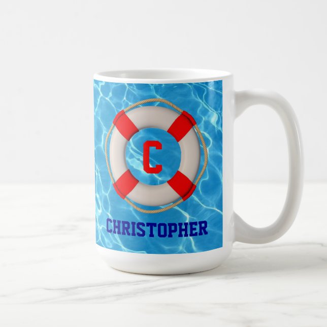 Taza De Café Piscina de entrenador de natación LIfesaver (Derecha)