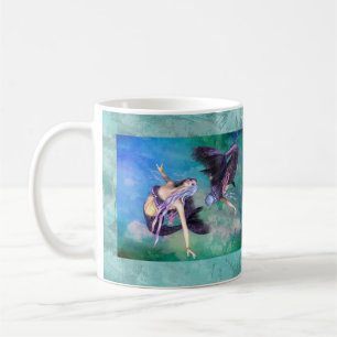 Taza De Café Piscis - Dos sirenas nadando en un bucle