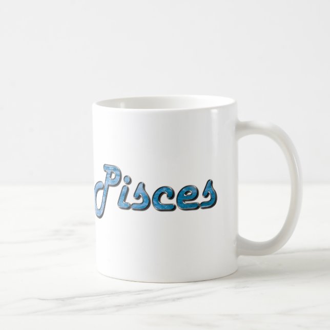 Taza De Café Piscis en Aquamarine (Derecha)