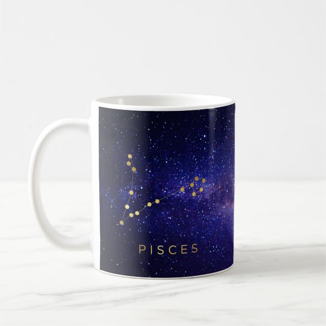 Taza De Café Piscis personalizaron el regalo de cumpleaños de (Izquierda)