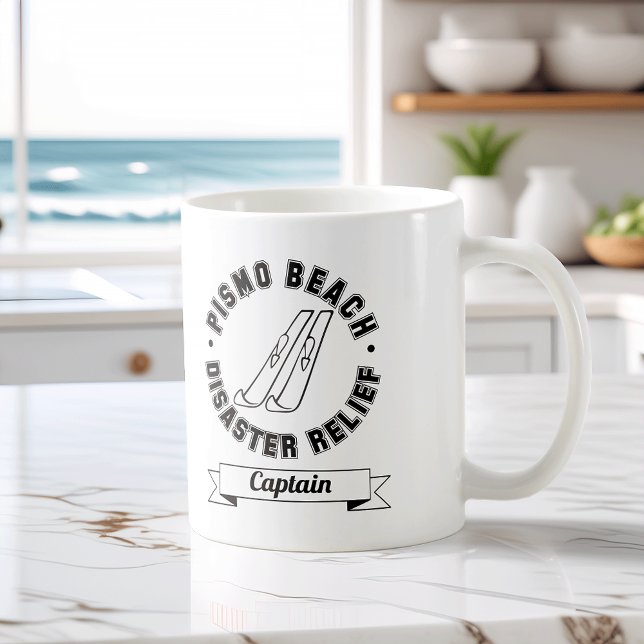 Taza De Café Pismo Beach Disaster Relief Captain Mug (Subido por el creador)