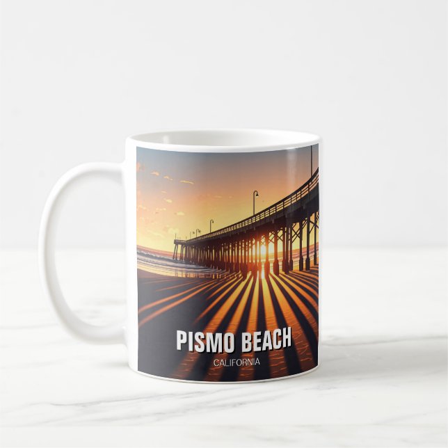 Taza De Café Pismo Beach Pier California (Izquierda)