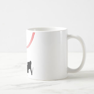 Taza De Café pista roja de esquí del esquí en declive