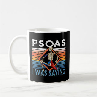 Taza De Café Pistas De Yoga En Skeleton Que Estaba Diciendo Ter