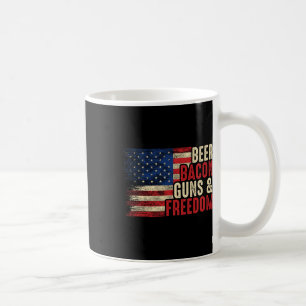 Taza De Café Pistolas De Cerveza Y Libertad - Bandera De Estado