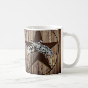 Taza De Café pistolas de vaquero de la estrella de texas de cam