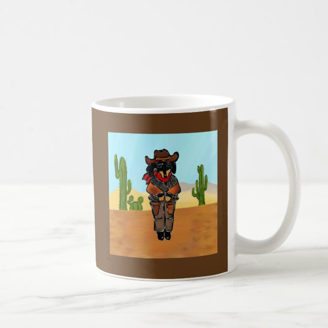 Taza De Café Pistolero Doxie (Derecha)