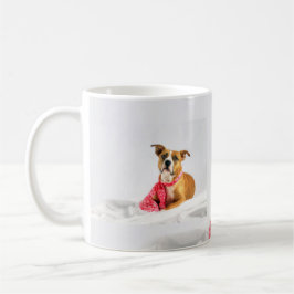 Taza De Café Pit Bull cachorro amor en XOXO rosado