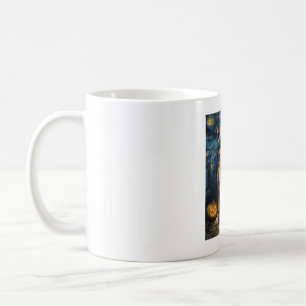 Taza De Café Pit Bull Perro Lindo Halloween Jack O Lantern Cala