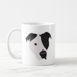 Taza De Café Pitbull blanco y negro