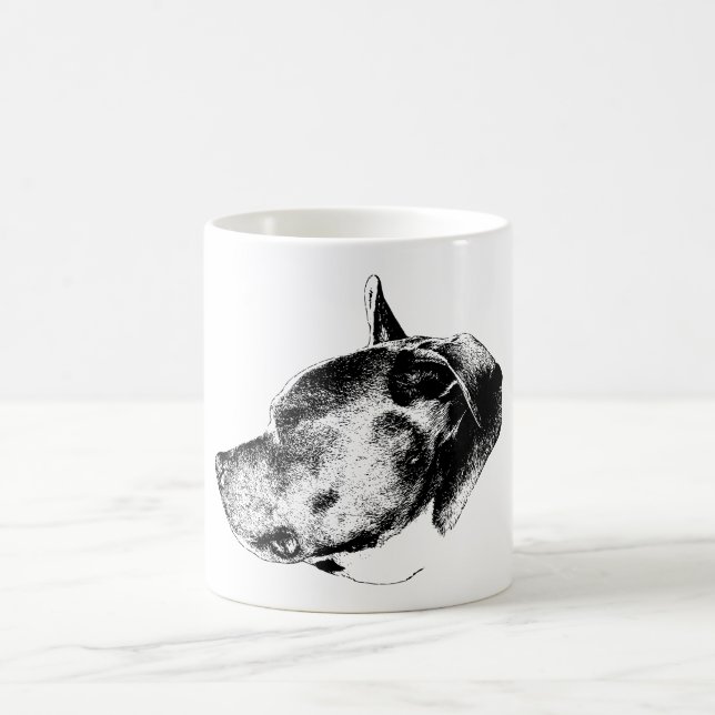 Taza De Café pitbull de mirada audaz (Centro)
