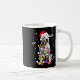Taza De Café Pitbull Dog Merry Dogmas Santa Pitbull Navidades T
