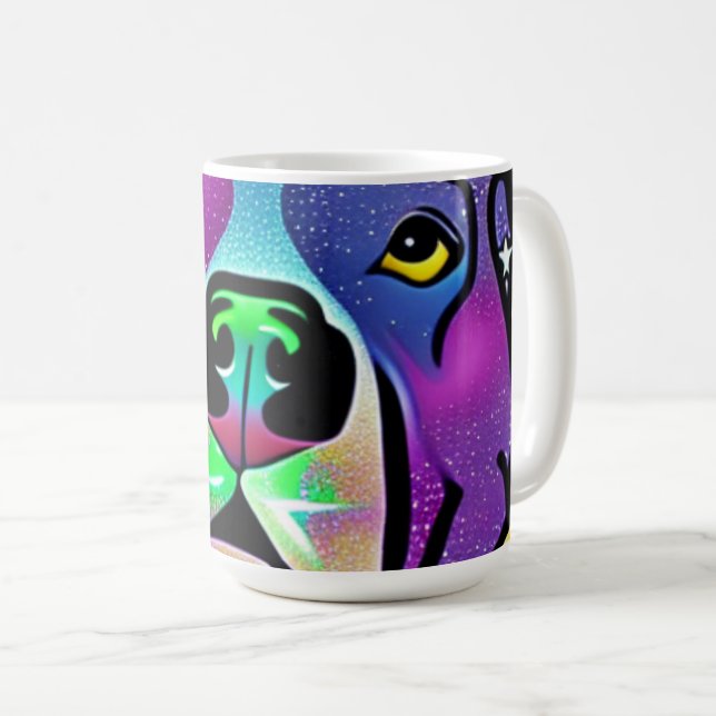 Taza De Café Pitbull Dog Pop Art (Anverso derecho)