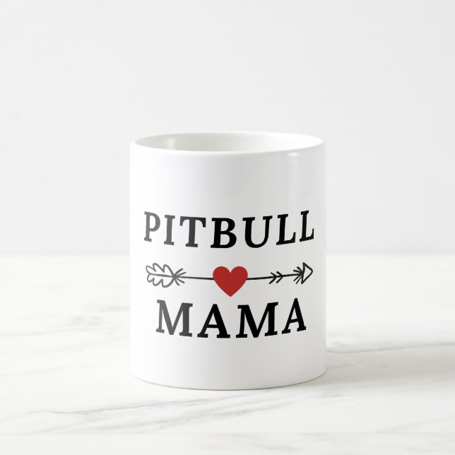 Taza De Café Pitbull Mama Pittie Mom Cute Pit Bull (Centro)
