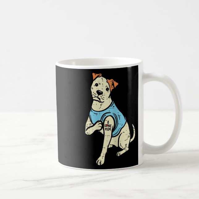 Taza De Café Pitbull Me Encanta Mamá Tattoo Pittie Dog Lover Du (Derecha)