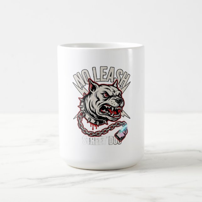 Taza De Café Pitbull Sin Correa Manga Larga (Centro)