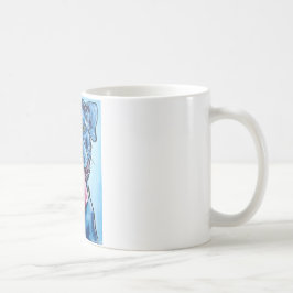 Taza De Café Pitbull sospechado azul