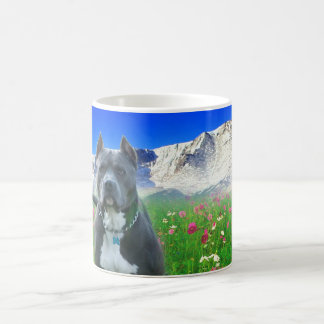 Taza De Café Pitbull Terrier americano azul, pico de los lucios